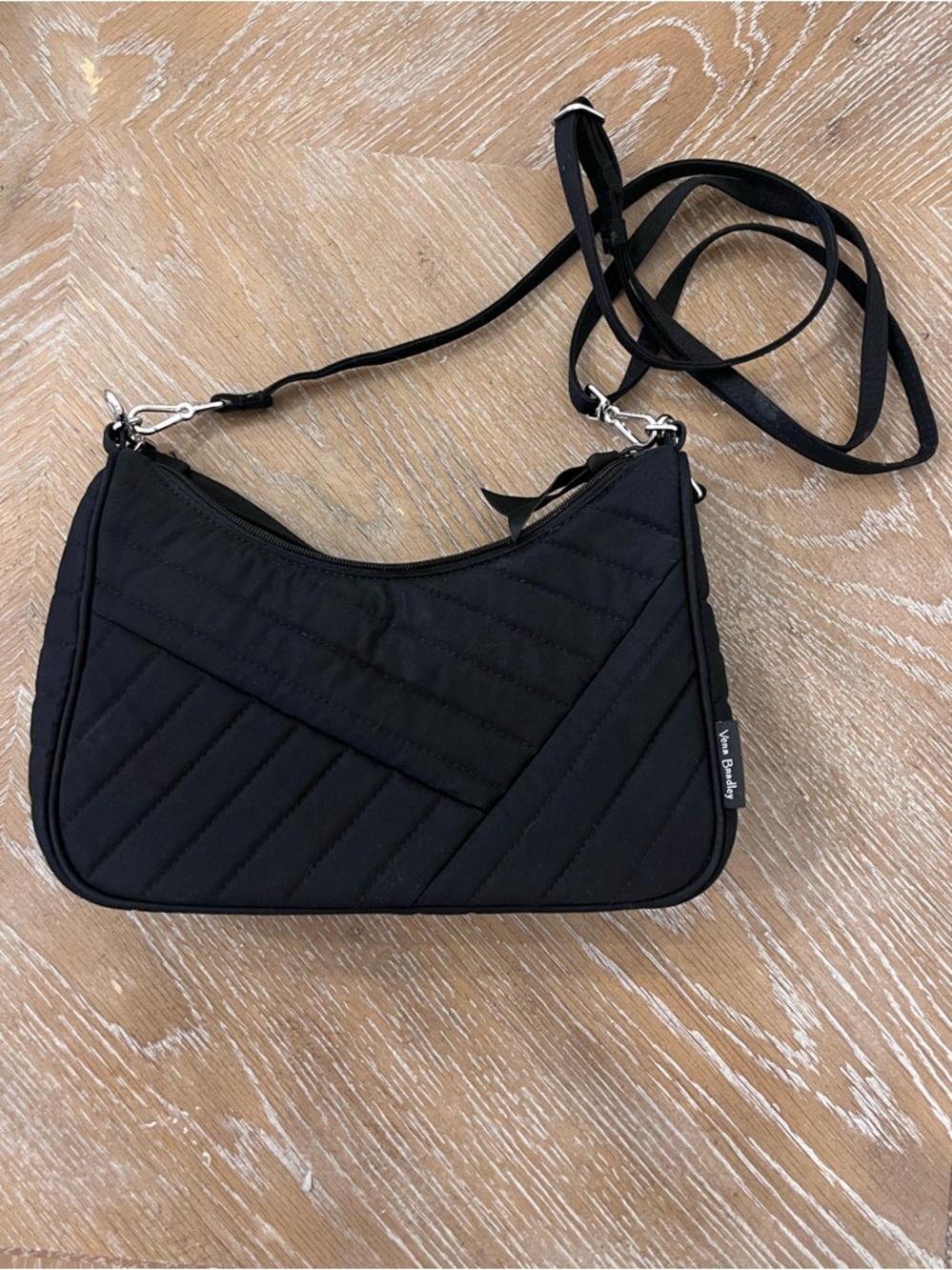 Vera Bradley Black Quilted Crossbody Shoulder Bag